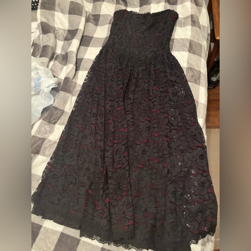 Vintage Saks 5th Ave Jessica McClintok lace dress 6 - Picture 7 of 10
